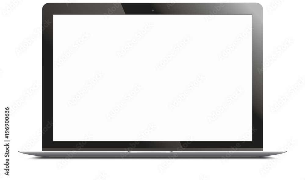 Poster copy of laptop in macbook style isolated on white background. monitor, computer realistic. pc. mac.