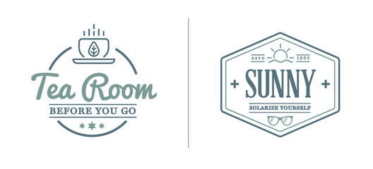 Set of Raster Spa Beauty Yoga Sport Elements Illustration can be used as Logo or Icon in premium quality