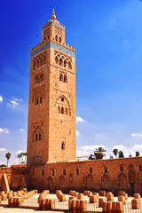 Koutoubia-Moschee im südwestlichen Medina-Viertel von Marrakesch © monticellllo