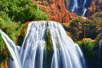 Ouzoud Falls near the Grand Atlas village of Tanaghmeilt Morocco © monticellllo
