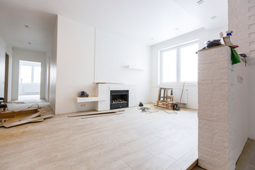 repair of an apartment fireplace