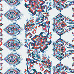 vintage seamless pattern. Indian style vector ornament