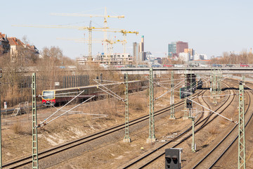 Fototapeta na wymiar Brücke über eisenbahngelände