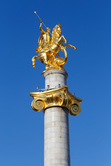 Fototapeta na wymiar monuments to George the Victorious in Georgia