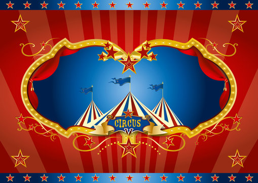 Red circus screen background