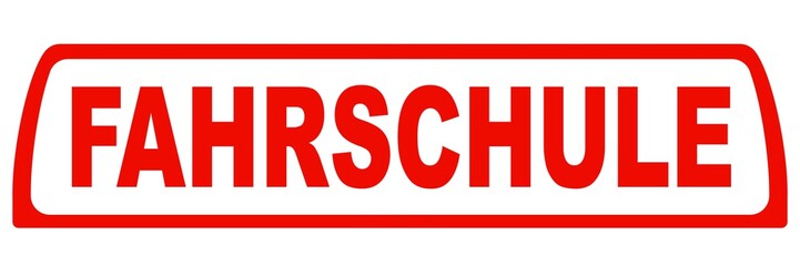 gz60 GrafikZeichnung - german: Fahrschule - Dachzeichen - Symbol / Illustration - banner 3zu1 xxl g5927