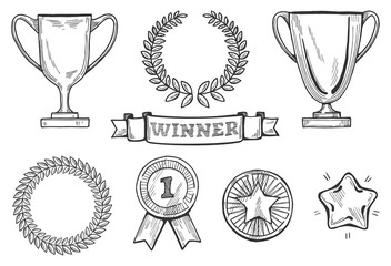 winners icons set