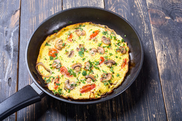 Omelette with mushroom