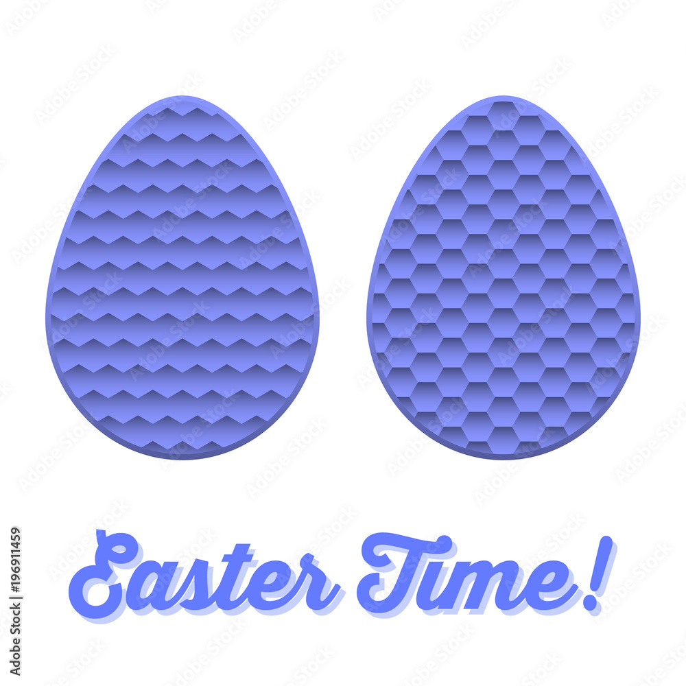 Poster isolated blue egg shape with abstract silicon wafer texture pattern.