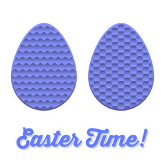 Isolated blue egg shape with abstract silicon wafer texture pattern.