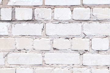 Old white brick wall