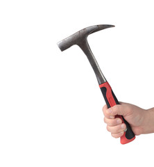 żelazny młotek w dłoni