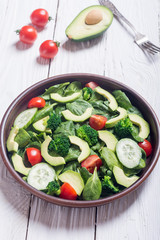 Avocado salad with tomatoes