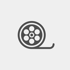 Cinema flat vector icon. Movie flat vector icon. Cinematography flat vector icon