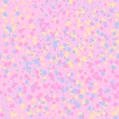 Spring Tender Colorful Seamless Pattern. Circles, Spots and Dots Endless Textures. Perfect for Pastel Background and Surface Design.