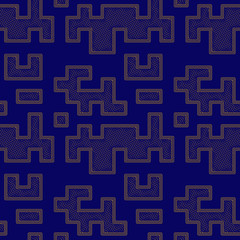 Geometric seamless pattern in retro memphis style, fashion 80s - 90s. Hipster background with abstract geometric figures.