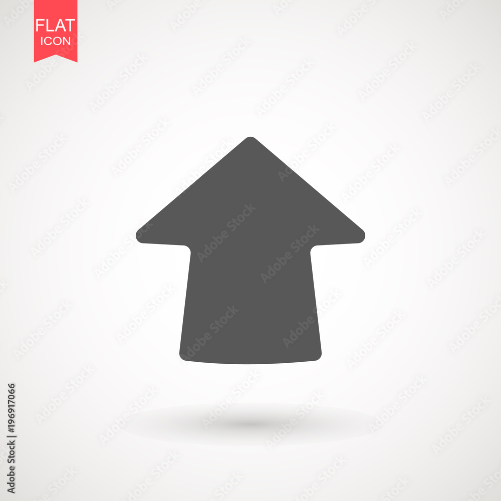 Poster arrow icon in trendy flat style isolated on grey background. arrow symbol for your web site design, 
