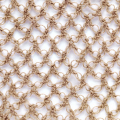 Handmade knitting crochet pattern. Knitted pattern on white background. Vintage style.