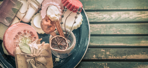 still life of spa with soap