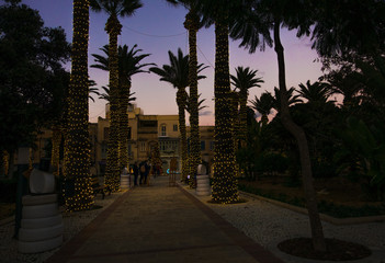 Evening Victoria. The island of Gozo. Malta.