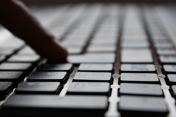 blurred keyboard ,hacker