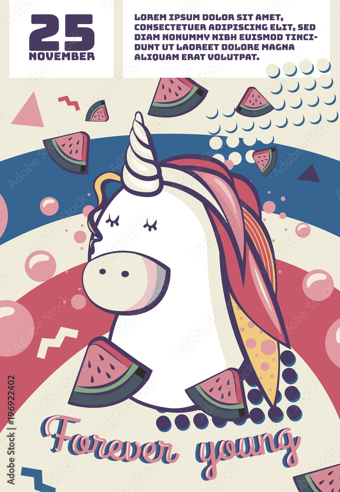 Poster memphis cards with geometric elements and retro illustrations. set of vector banners in trendy 80s-9