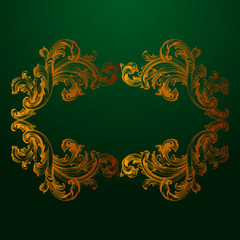 Vector baroque of vintage elements for design. 
