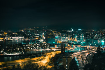 Fototapeta na wymiar Oslo at night