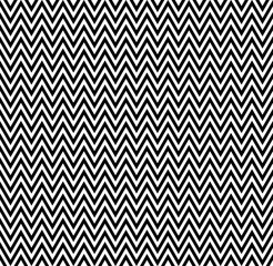 horizontal black and white zigzag stripes pattern. Geometric repeating pattern of zigzag. Vector background design