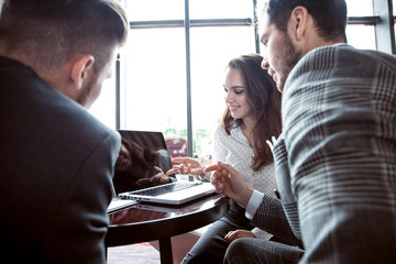 Young professionals work in modern office.Business crew working with startup