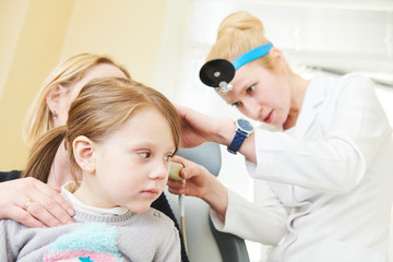 Ear, nose, throat examining. ENT doctor with a child and endoscope. otolaryngology