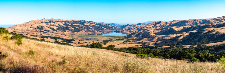 Mountains Forming Silicon Valley with San Jose City in the Center