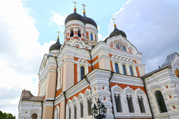 Fototapeta na wymiar Alexander Nevsky Cathedral in Tallinn - Orthodox cathedral church in Estonia