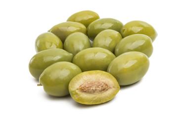 green olives isolated