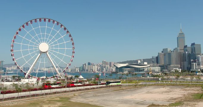 Business district in Hong Kong