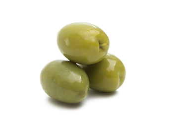 green olives isolated