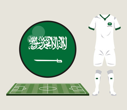 Football saudia rabia sport wear vector illustration graphic design