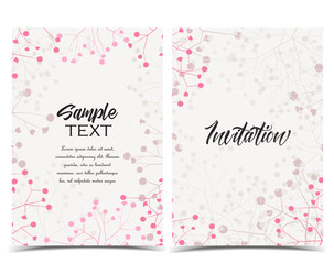 Vector illustration romantic floral background. Set of greeting cards