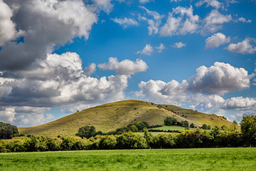 Tranquil English rolling landscape - cley hill hillfort