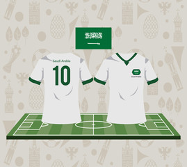 Football saudia rabia sport wear tshirt vector illustration graphic design