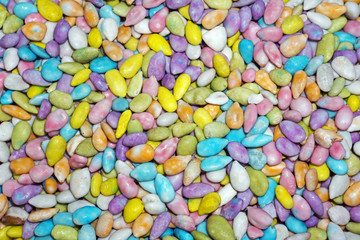 Fototapeta na wymiar background - sunflower seeds in multicolored glaze