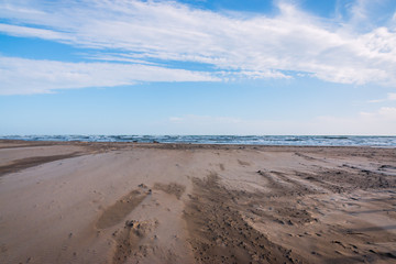Fototapeta na wymiar La plage de Piémanson en Camargue