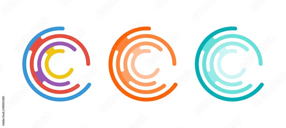 Aufkleber Templates maze circular chart color infographics step by step in a series of labyrinth. Element of graph, diagram with 4 options - parts, processes. Vector business template for presentation