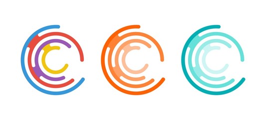 Templates maze circular chart color infographics step by step in a series of labyrinth. Element of graph, diagram with 4 options - parts, processes. Vector business template for presentation