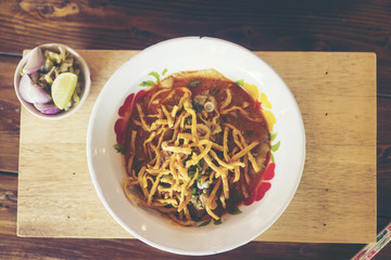 Noodle curry Northern's Thai traditional food