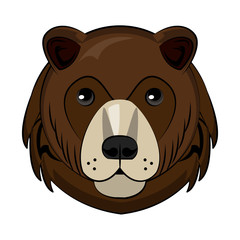 Bear Wild animal head vector illustration graphic design