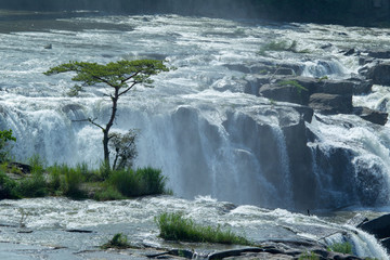 水しぶきを上げる滝5