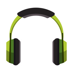 Music headphones device vector illustration graphic design