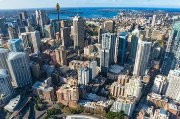 Peel and stick wall murals Sydney Aerial view of Sydney CBD