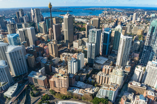 Aerial View Of Sydney CBD
